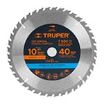 ST-1040E | Disco sierra 10' para madera, 40 dientes centro 1', Truper