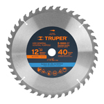 ST-1240E | Disco sierra 12' para madera, 40 dientes centro 1', Truper