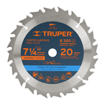ST-720 | Disco sierra 7- 1/4' para madera, 20 dientes centro 5/8'