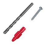 TQ-1/4J | Kit de 20 taquetes 1/4' con pijas #8 y 1 broca 1/4', Fiero