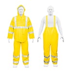 TRA-REF-M | Conjunto impermeable doble capa amarillo con reflejante, M