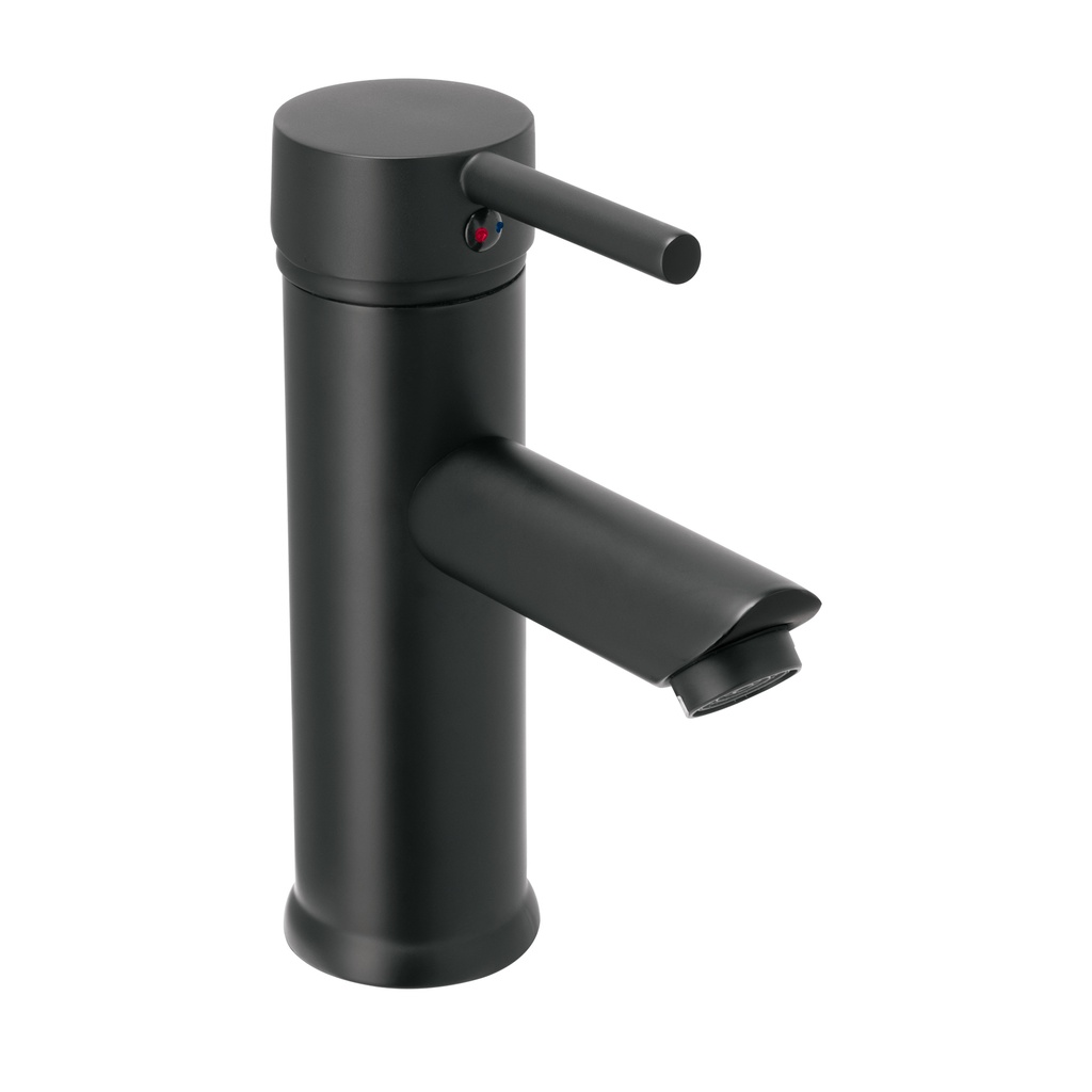 TBM-46M | Monomando corto negro para lavabo, Foset Tubig