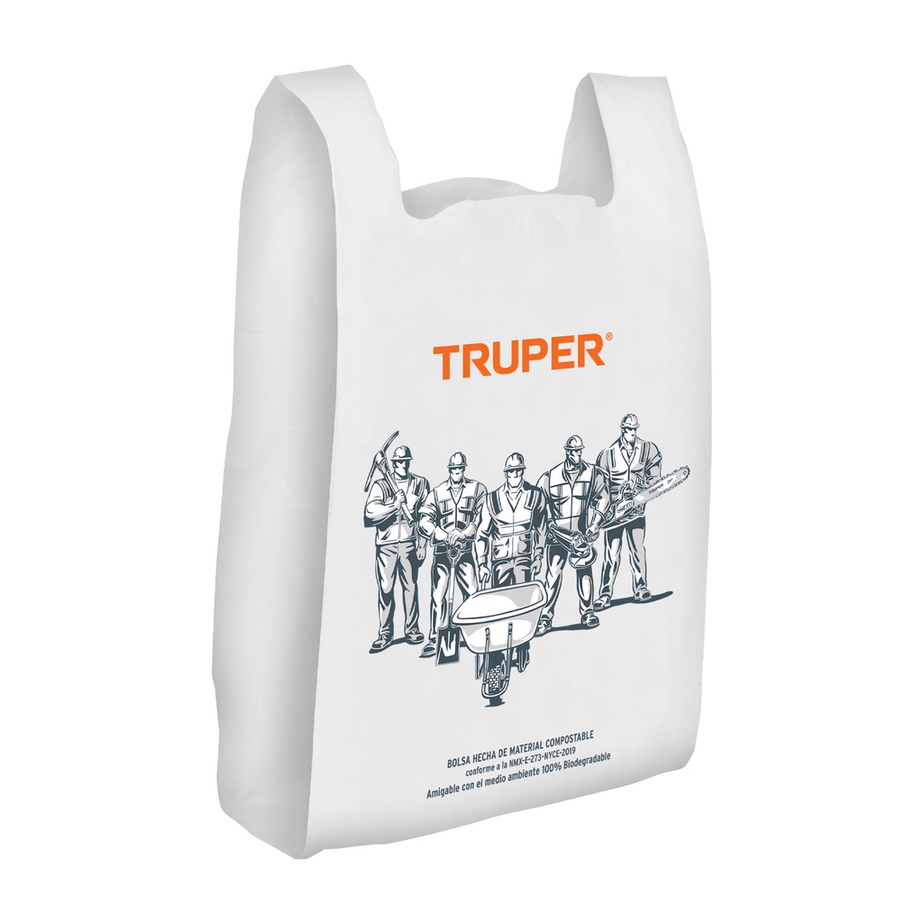 BOP-60 | 100 bolsas plásticas biodegradables de 34 x 60 cm, Truper