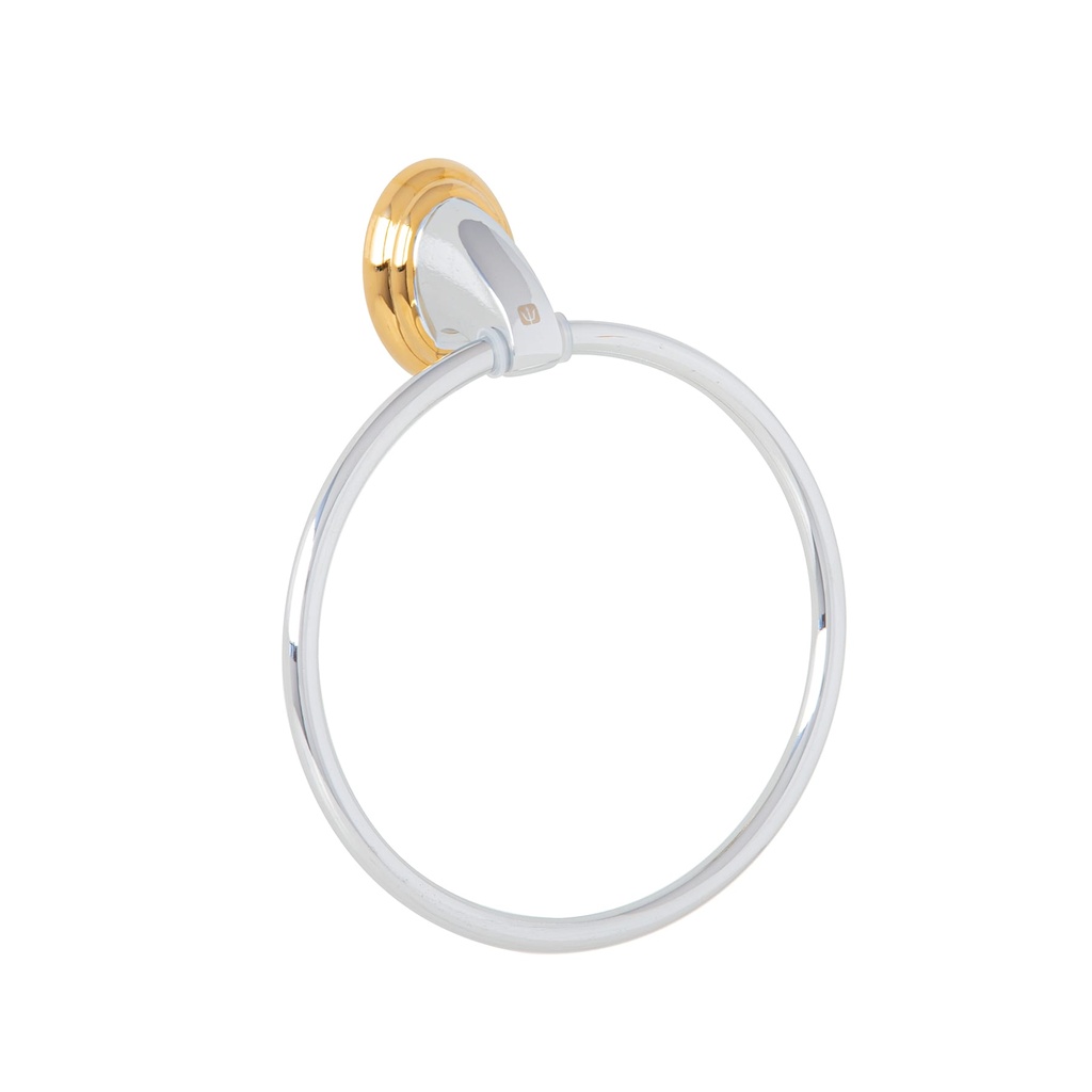 AQA-87G | Toallero argolla metálico acabado cromo-oro, Foset Aqua