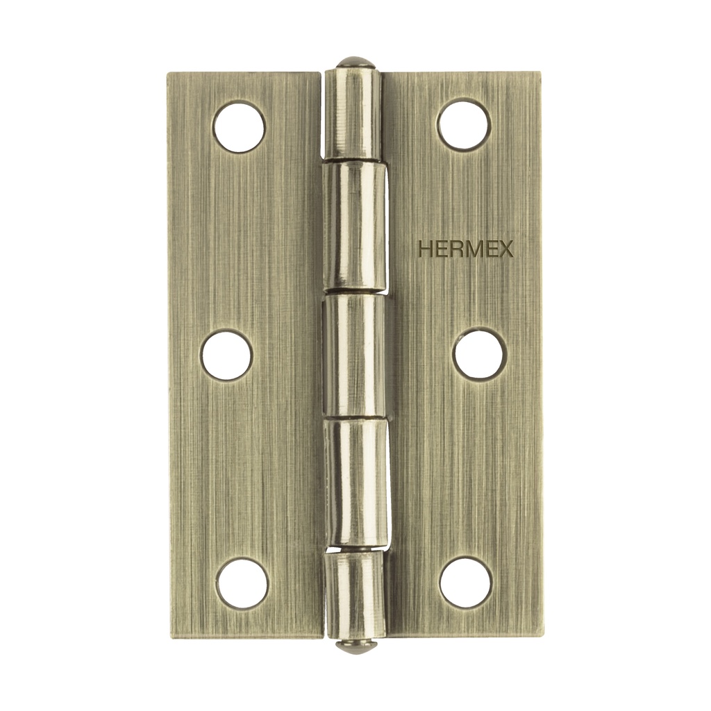 BR-302 | Bisagra rectangular 3' latón antiguo, Hermex