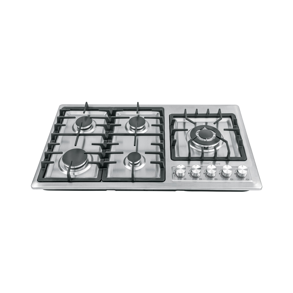 PAE-915GA | Parrilla gas empotrable 90cm, 5 quem, lateral, inox, Riviera