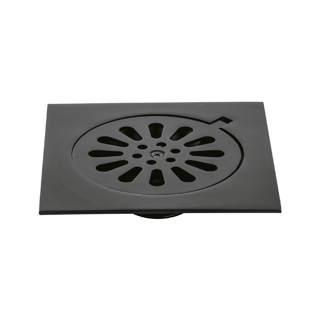 RS-606M | Resumidero cuadrado 6'x 6', latón, negro, Foset Aqua