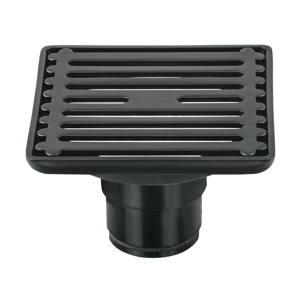 RS-701M | Resumidero cuadrado 4'x 4', acero inoxidable, negro, Aqua