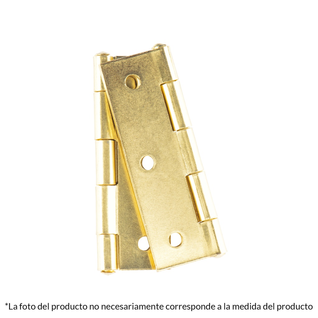 BR-401B | Bolsa con 2 bisagras rectangulares 4', acero latonado