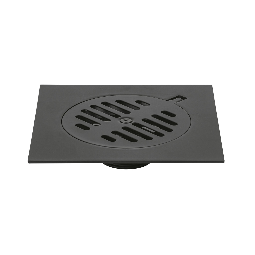 RS-603M | Resumidero cuadrado 6'x6', metálico, negro, Foset Basic