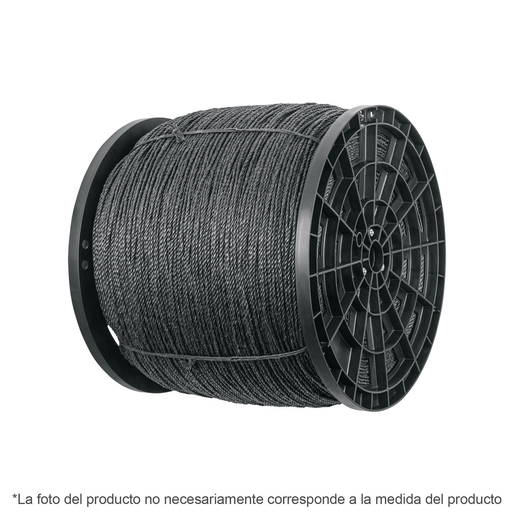 CUE-08NK | Kilo de cuerda negra de polipropileno 8 mm, carrete 20kg
