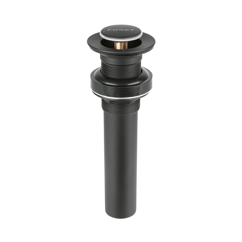 CE-206SM | Contra p/lavabo, 1-1/4', sin rebosadero, push, latón, negro