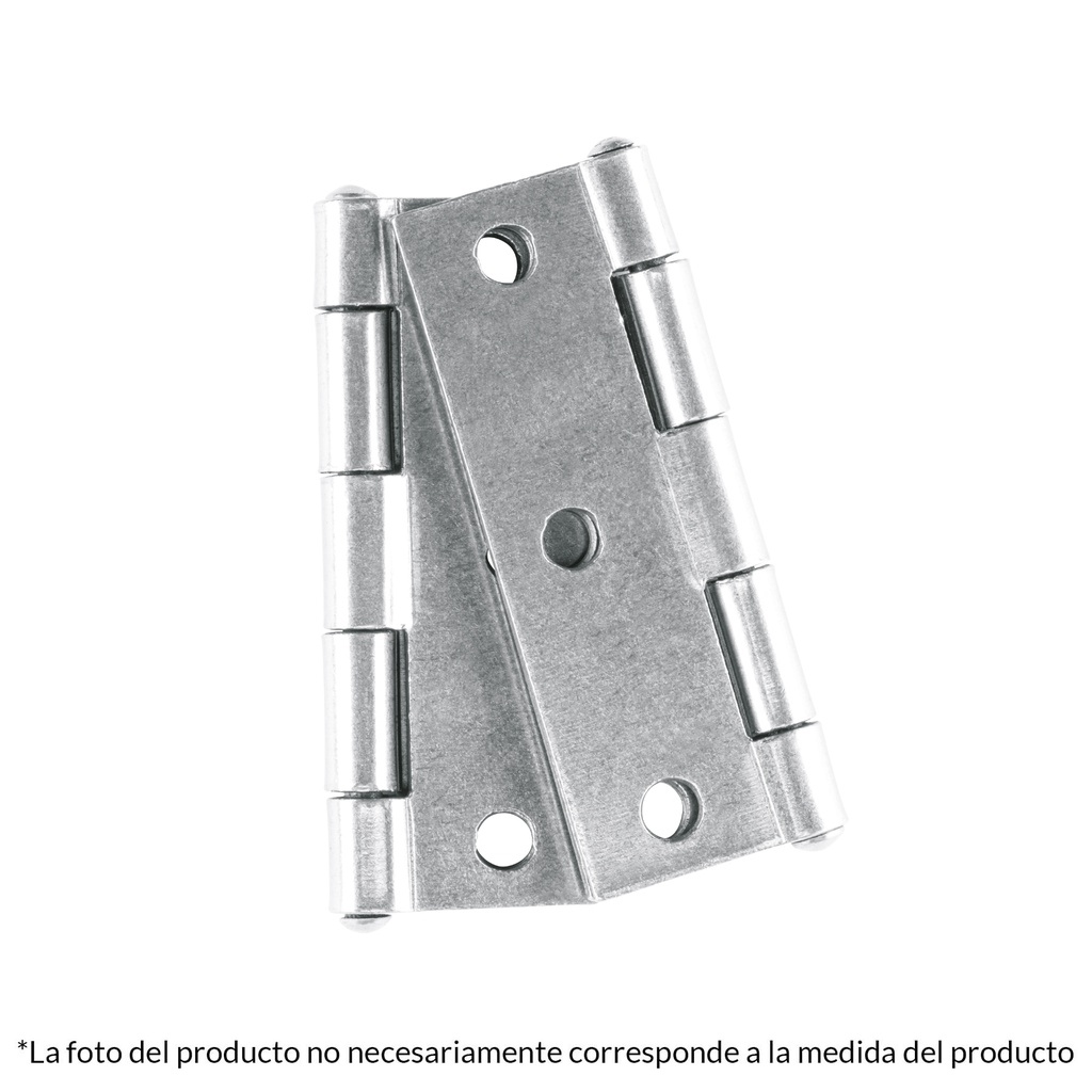 BR-250B | Bolsa con 2 bisagras rectangulares 2-1/2', acero pulido