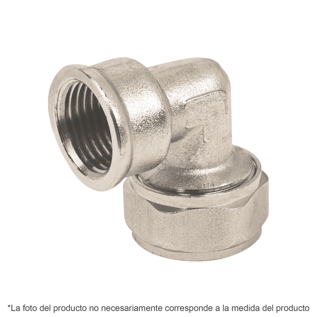 PPG-34H | Codo 90° para PEALPE, 3/4', con rosca hembra, Foset