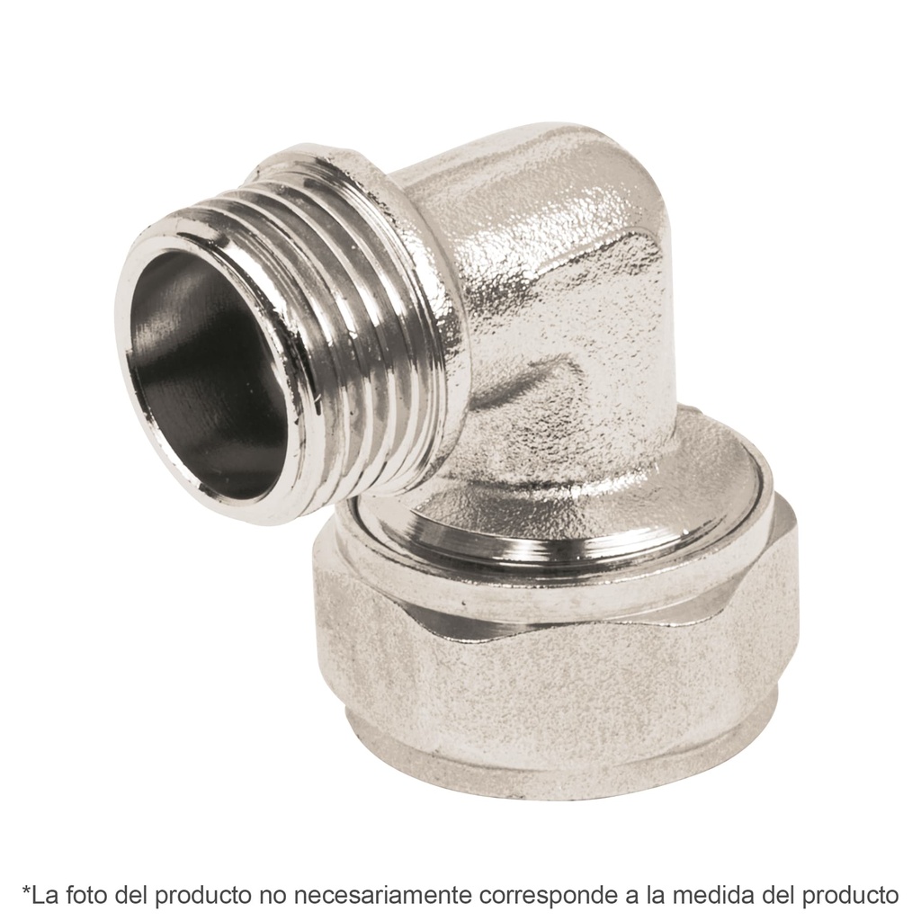 PPG-34M | Codo 90° para PEALPE, 3/4', con rosca macho, Foset
