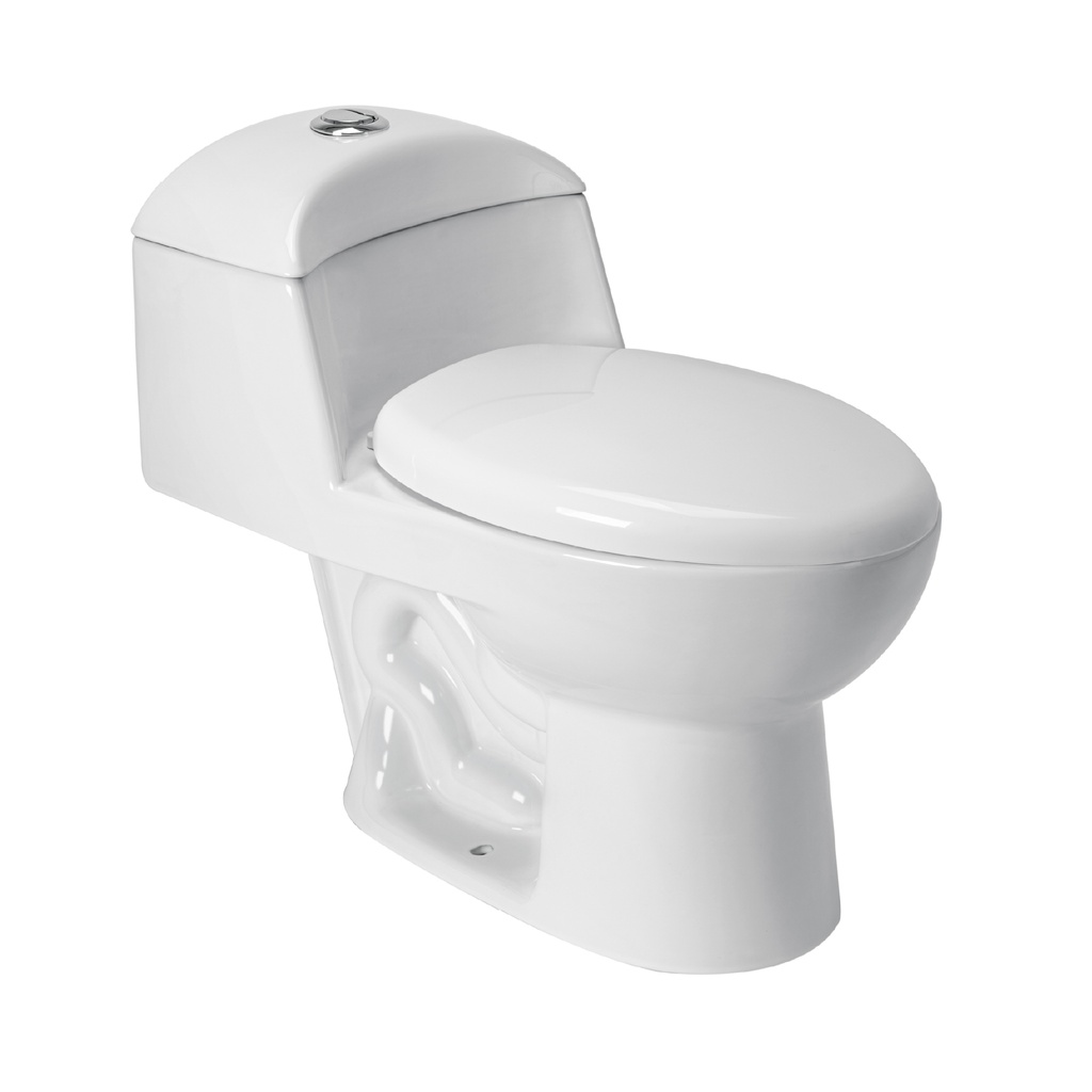 MUBA-45OB | Sanitario one piece alargado, descarga dual, blanco, FOSET