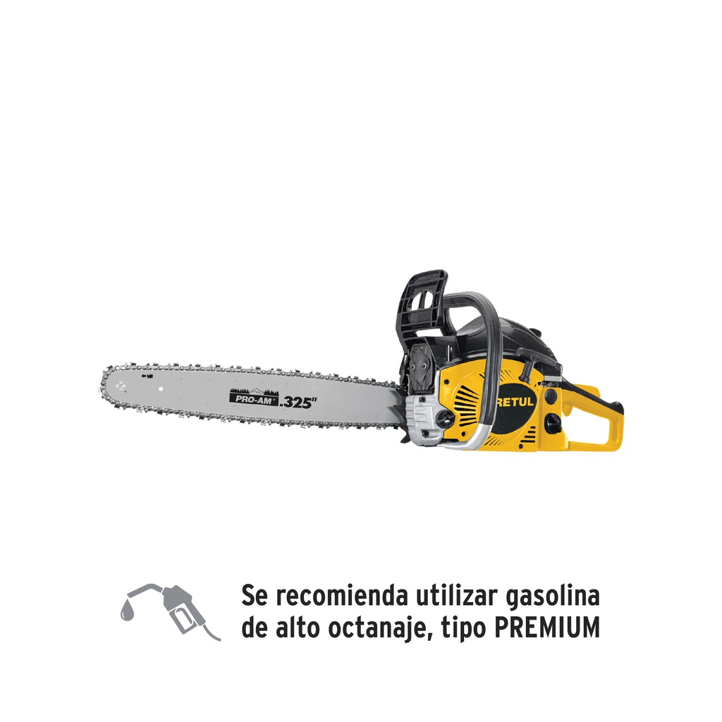 MOT-5220P | Motosierra 52 cc a gasolina con barra de 20', Pretul