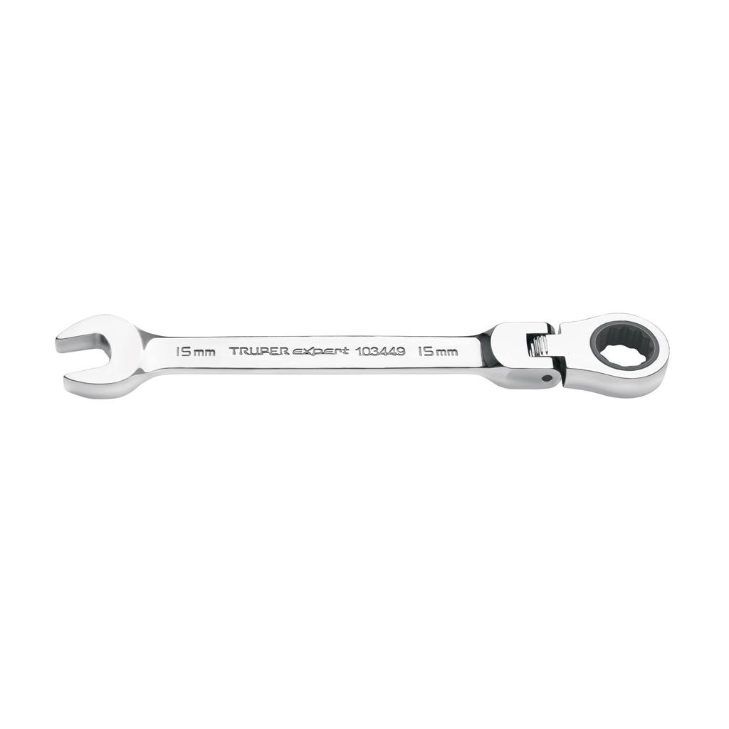 LL-2015MXF | Llave combinada con matraca 15 mm flexible, Expert
