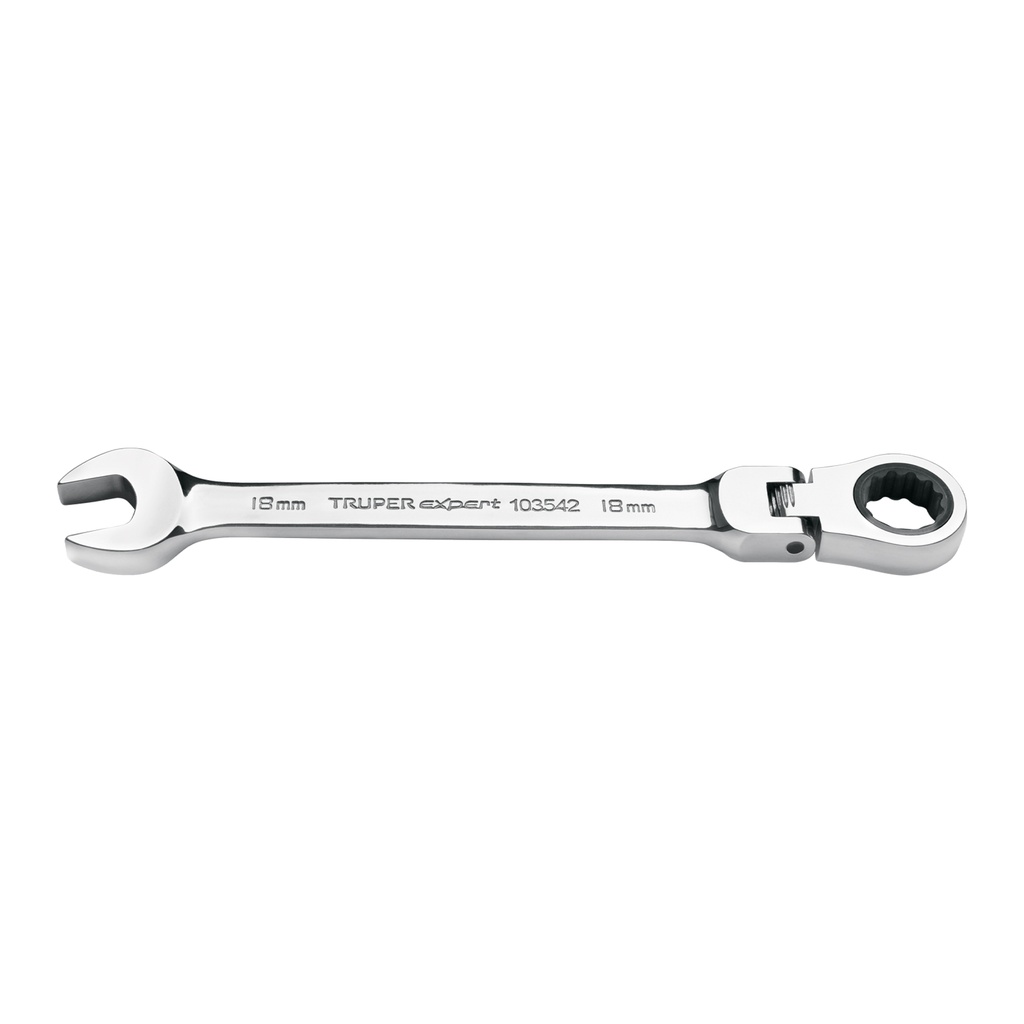 LL-2018MXF | Llave combinada con matraca 18 mm flexible, Expert