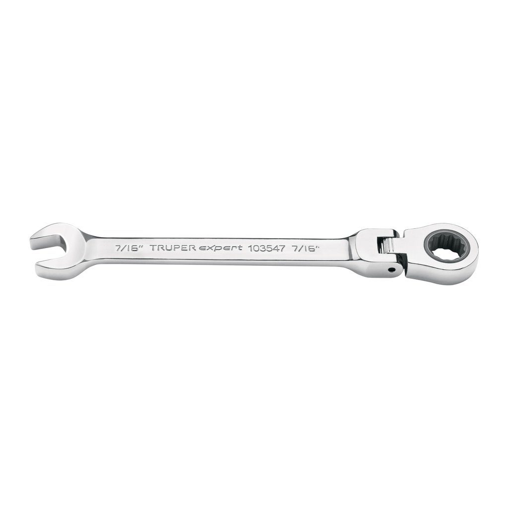 LL-2014XF | Llave combinada con matraca 7/16' flexible, Expert