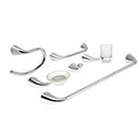 AEA-7000 | Juego de 6 accesorios para baño metálicos, Foset Aero