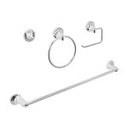 AQA-4004 | Juego de 4 accesorios para baño metálicos, Foset Aqua