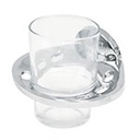 AQA-71 | Portavaso cepillero metálico con vaso de vidrio, Foset Aqua