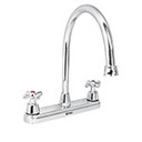 AQF-81 | Mezcladora cromo 8' para fregadero, manerales cruceta, Aqua