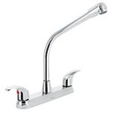 AQF-90 | Mezcladora inox 8' p/fregadero, cuello cobra, palanca, Aqua