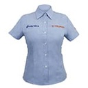 CAM-AZ-DCL | Camisa azul para dama, manga corta talla G, Truper