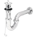 CE-207 | Céspol p/lavabo latón c/contra, tapón y cadena, cromo,1-1/4'