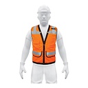 CHS-800N-XL | Chaleco seguridad reforzado naranja con bolsas, XG, Expert