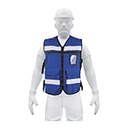 CHS-900AR | Chaleco brigadista con cintas reflejantes, color azul rey