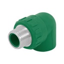 CV-512 | Codo 90° PPR de 3/4' macho con inserto metálico, Foset