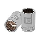D-1218-EM | Dado de 18 mm, 12 puntas, cuadro 1/2', Truper