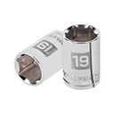 D-1219-M | Dado de 19 mm, 6 puntas, cuadro 1/2', Truper
