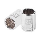 D-1220-EM | Dado de 20 mm, 12 puntas, cuadro 1/2', Truper