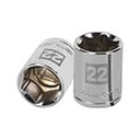 D-1222-M | Dado de 22 mm, 6 puntas, cuadro 1/2', Truper