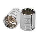 D-1224-EM | Dado de 24 mm, 12 puntas, cuadro 1/2', Truper
