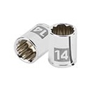 D-1414-BM | Dado de 14 mm, 12 puntas, cuadro 1/4', Truper