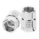 D-3422-M | Dado de 22 mm, 6 puntas, cuadro 3/4', Truper