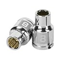 D-3808-M | Dado de 8 mm, 12 puntas, cuadro 3/8', Truper