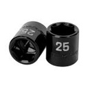 D-7425-M | Dado de impacto de 25 mm, 6 puntas, cuadro 1/2', Truper