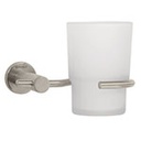ELA-71N | Portavaso cepillero satín con vaso de vidrio, Foset Element