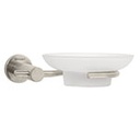 ELA-74N | Jabonera metálica satín con plato de vidrio, Foset Element