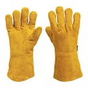 GU-525 | Guantes de carnaza, largos, unitalla, Truper