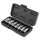 JD-1/2X7-BC | Juego de 7 dados cuadro 1/2' punta corta bristol, en estuche