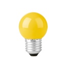 LED-1AM | Lámpara LED tipo bulbo G45 1 W color amarillo, caja, Volteck
