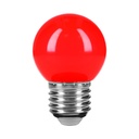 LED-1RO | Lámpara LED tipo bulbo G45 1 W color rojo, caja, Volteck