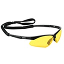 LESP-SA | Lentes seguridad ambar antiempaño c/cordón ajustable, Sport